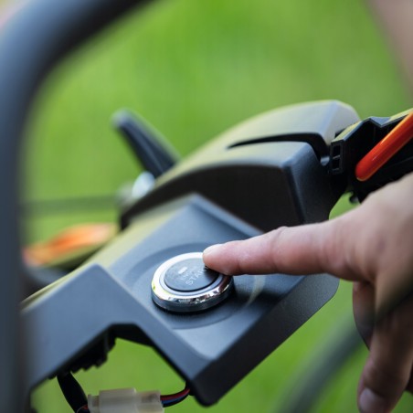 Scheppach Benzinrasenmäher Scheppach Benzinrasenmäher MS225-53E mit Elektrostart + Öl + Messer