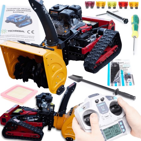 Benzin-Rasenmäher mit ferngesteuerter Schneefräse, 196 cm³, Loncin