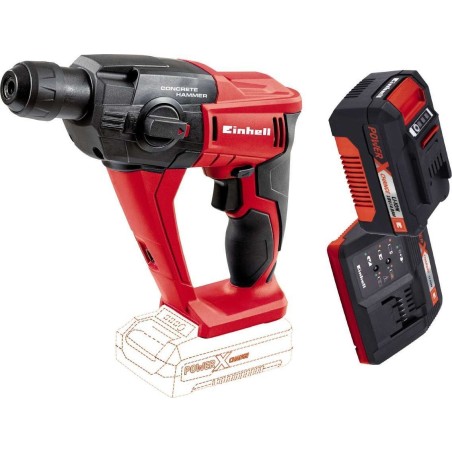 Einhell Akku-Bohrhammer TE-HD 18 Li (rot/schwarz, Li-Ionen-Akku 2,5 Ah, Koffer)