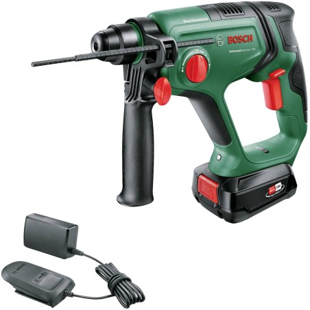 Bosch Akku-Bohrhammer UniversalHammer 18 V (grün/schwarz, Li-Ionen-Akku 2,5 Ah, Koffer, POWER FOR ALL)