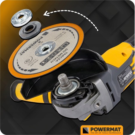 Bürstenloser Akku-Winkelschleifer, 2 x 4-Ah-Akku, 10 Scheiben