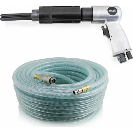 Bituxx PNEUMATISCHER NADELHAMMER MIT KOMPRESSORSCHLAUCH – BITUXX-SET