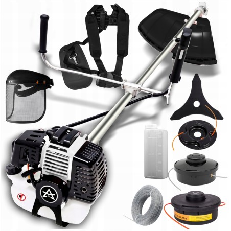 Benzin-Rasentrimmer, 5,2 PS, leistungsstark, effizient, umfangreiches Zubehörset