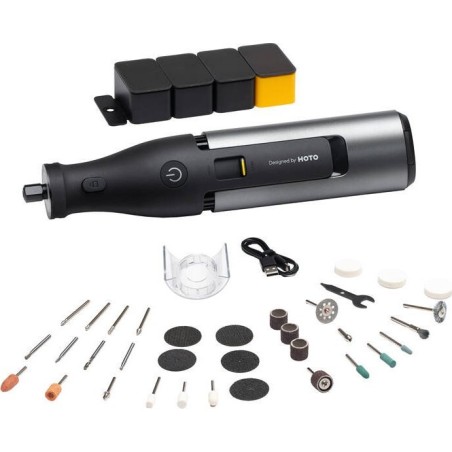 HOTO QWLDM002 Präzisions-Multifunktionsschleifer 12 V, 36-teiliges Set