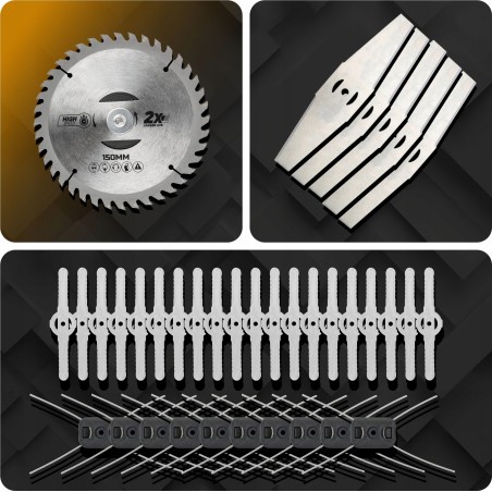 AKKU-TRIMMER, RÄDER-TRIMMER 2X 21 V, 2 Ah, MEGA-SET
