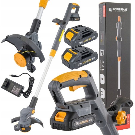 AKKU-Rasentrimmer, 2× 21 V, 2 Ah, einstellbar