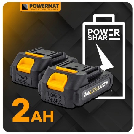 AKKU-Rasentrimmer, 2× 21 V, 2 Ah, einstellbar