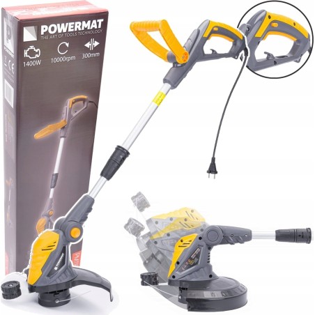 Powermat Elektrische Teleskop-Rasentrimmer, 1400 W, 300 mm Schnittlänge