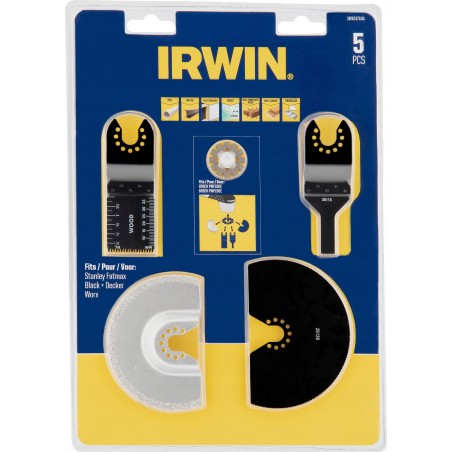 Schleifmaschine von Irwin Tools: IRWIN-Sägeblatt für multifunktionalen Exzenterschleifer, 4er-Set.