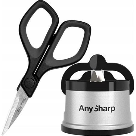AnySharp Set: AnySharp Classic Silver Anspitzer und Mini-Schere (ASMULTISILSIZZ)