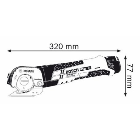 Bosch Rotationsschere GUS 10,8 V ohne Akku und Ladegerät 06019B2901