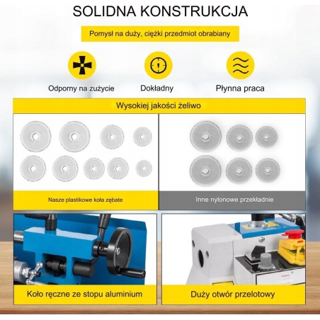 Mini-Tischdrehmaschine für Metall, 550 W