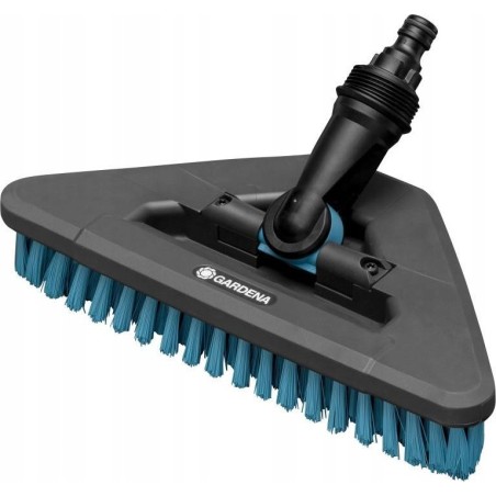 Gardena GARDENA Cleansystem Handbürste Hard Flex, Waschbürste (grau/türkis, 360°-Drehgelenk)