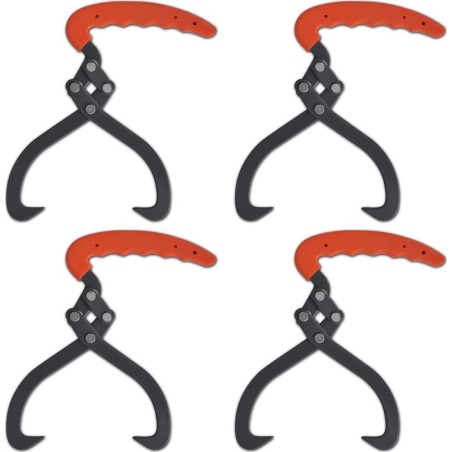 vidaXL Holzgreifer mit PVC-Griff, 4er-Set