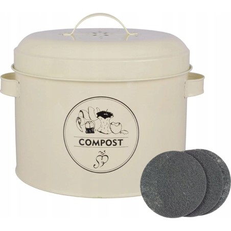 Esschert Design Küchenkomposter + 3x Aktivkohlefilter Komposter