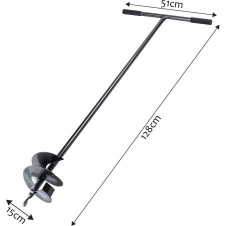 Kadax Handbohrer für Erde, Boden, Erdbohrer 150 mm