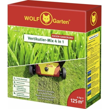 Bezugsquelle: WOLF GARTEN Rasenregenerationsset 125 m² 4-in-1 V-MIX 125