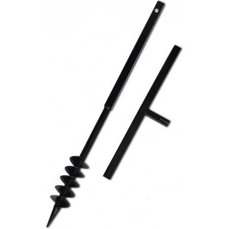 vidaXL Bohrer mit Griff, 180 mm, Dreifachspirale, Stahl, schwarz