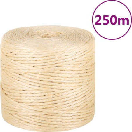 vidaXL vidaXL Seil, 100 % Sisal, 4 mm, 250 m