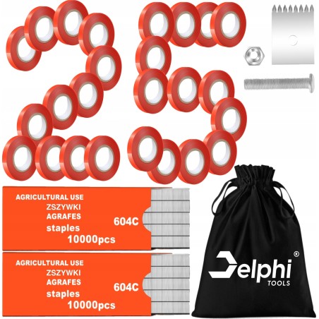 Delphi Tools TAPENER PREMIUM-GARTENBINDER ZUM BINDEN VON PFLANZEN, 25 x BINDEBAND