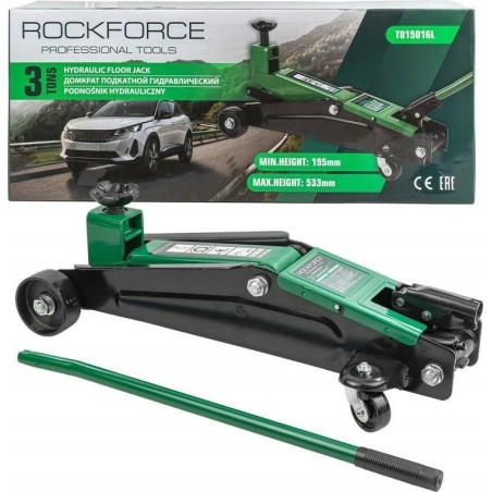 Rockforce Hydraulischer Werkstattheber 3 t (min. Hubhöhe 195 mm, max. Hubhöhe 533 mm)