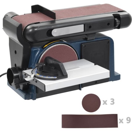 vidaXL Schleifmaschine – Elektrische Scheiben- und Bandschleifmaschine, 370 W, 150 mm