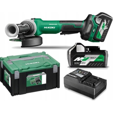 HIKOKI.WINKELSCHLEIFER.36V G3613DFWQZ 125 mm 2x2,5 Ah BL MULTIVOLT HITSYSTEM DEAD SWITCH