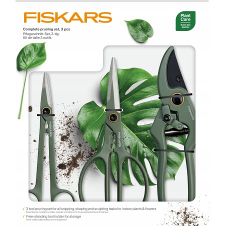 Pflanzenpflege-Set (Gartenschere, Astschere, Präzisionstrimmer + Etui)