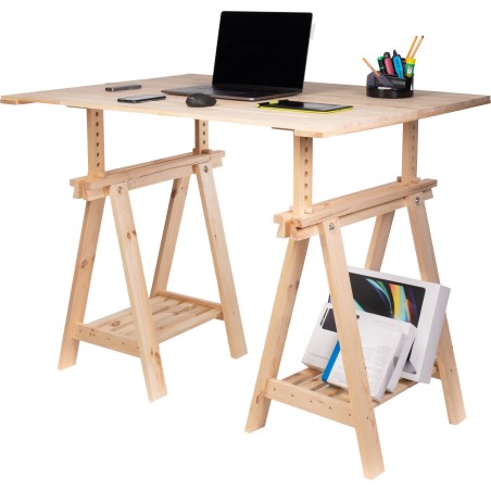 Wamar-Sosenka Verstellbarer Holzspaltbock für die Unterbau-Montage, Kobyłka, Natur, Kiefernholz