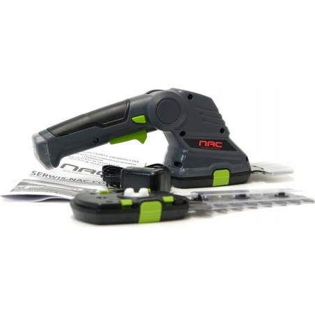 NAC Akku-Schere 3,6 V für Gras und Sträucher, verstellbarer Griff, Teleskopstiel