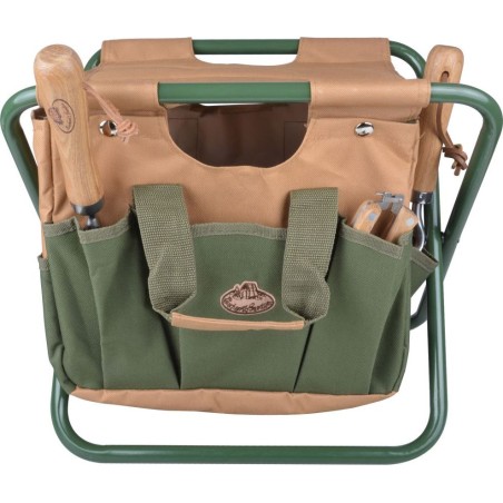 Esschert Design Esschert Design Sitzbank mit Aufbewahrungstasche für Gartengeräte GT01