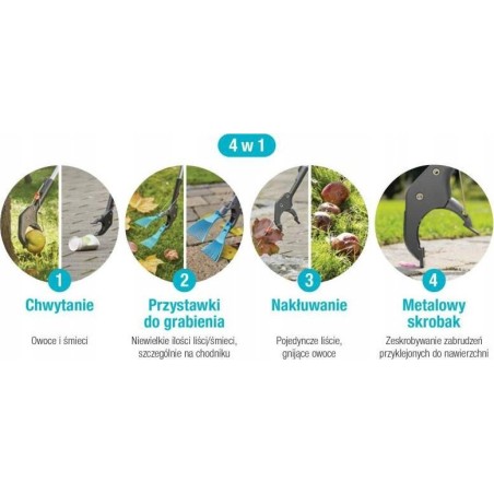 Gardena GARDENA Gripper 4in1 (grau/türkis, Greif- und Aufhebefunktion)