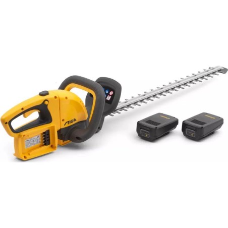 Stiga HT 300e 54 cm + integriertes Ladegerät und 2 Akkus à 2 Ah