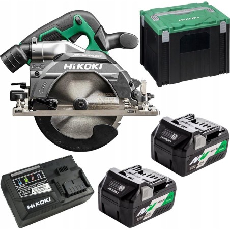 Hikoki-Kreissäge HIKOKI.SAW 36 V, 190 mm, C3607DBWRZ, 2 x 2,5 Ah, BL MULTIVOLT HITSYSTEM, 65 mm