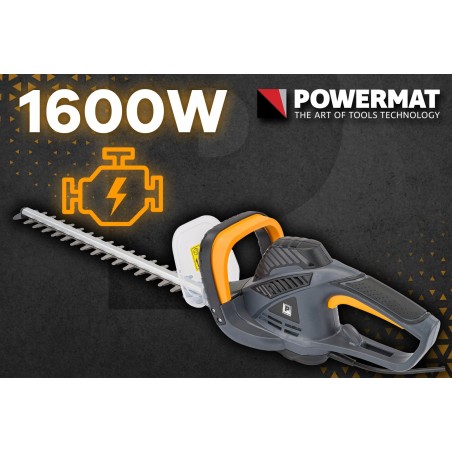 ELEKTRISCHE HECKENSCHERE FÜR STRÄUCHER UND BUSCHEN 1600 W, 510 MM, GARTENSCHERE MIT HOHER LEISTUNG