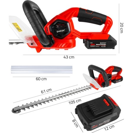 Maltec Akku-Heckenschere für Äste, 20 V