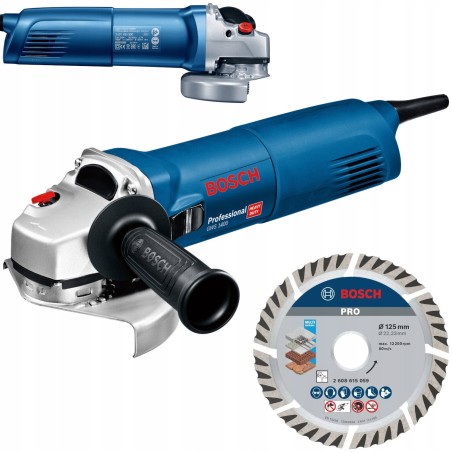 Winkelschleifer 125 mm GWS 1400, 1400 W + Diamantscheibe