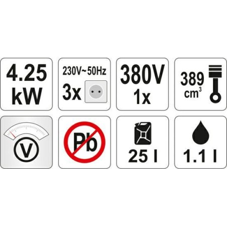 Yato 5500-W-Dreiphasen-Aggregat