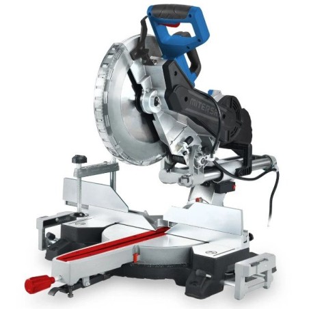 305-mm-Gehrungssäge, 2000 W, mit Vorschub, beidseitige Neigung