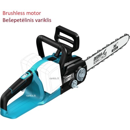 Dedra Akku-Kettensäge DED7195V, 2x18 V, bürstenlos + 2x4,0 Ah