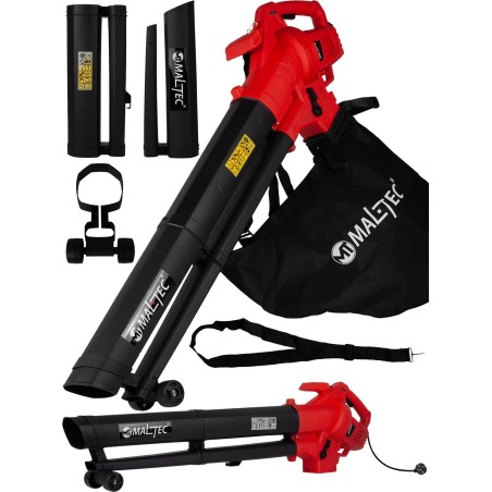 Maltec Elektrisches Laubgebläse und Laubsauger mit Häckselfunktion