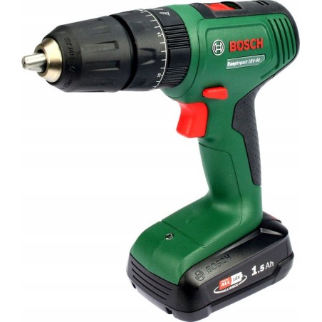 Bosch Akku-Schlagbohrmaschine EasyImpact 18V-40 (grün/schwarz, Li-Ionen-Akku 1,5 Ah, Koffer, POWER FOR ALL ALLIANCE)
