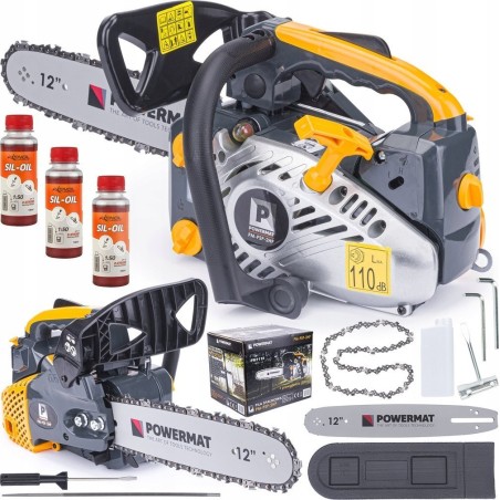 Powermat-Kettensäge – Benzinbetriebene Kettensäge, 2 PS, 12 Zoll, Astsäge, Powermat