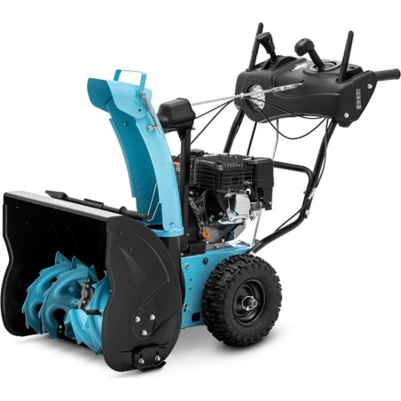 Benzin-Schneefräse mit Elektrostart, LED, 565 mm, 196 cm³, Hillvert