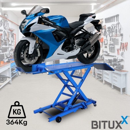 Hydraulische Motorrad-Scherenhebebühne mit Fußpumpe, 364 kg, Bitux