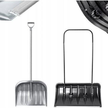 Kadax KADAX Schneeschaufel mit Rädern + Schaufel mit Aluminiumstiel – Set