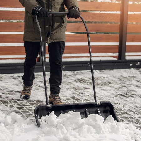 Kadax KADAX Schneeschaufel mit Rädern + Schaufel mit Aluminiumstiel – Set