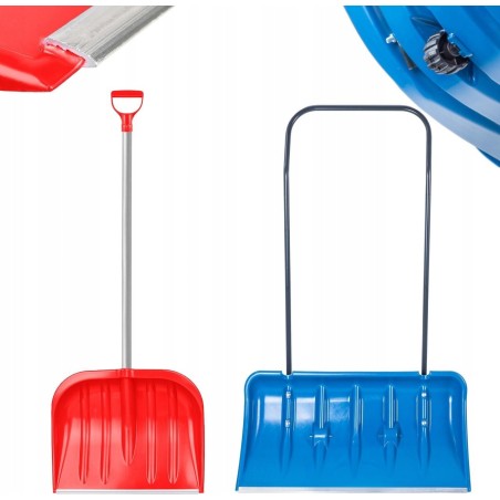 Kadax KADAX Schneeschaufel mit Rädern + Schaufel mit Aluminiumstiel – Set