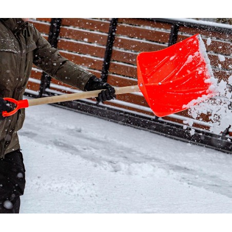 Kadax KADAX Schneeschaufel, groß, robuste Schaufel mit Holzstiel, 130 cm