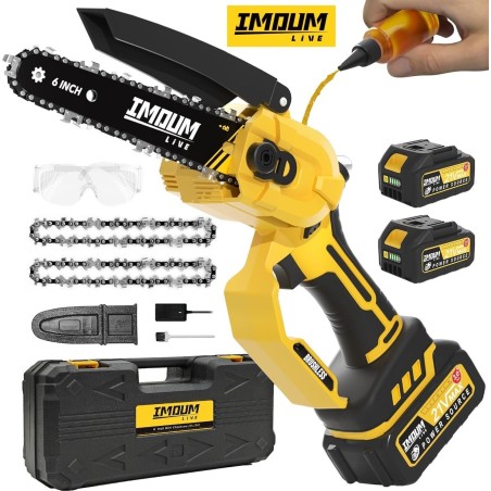IMOUM DLJ06 PRO Kettensäge, 700 W, 21 V, 15 cm